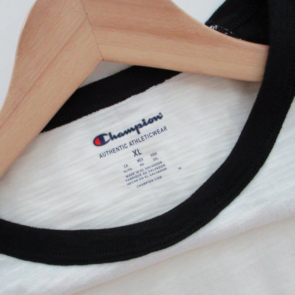 Champion Baseball Tshirt Raglan Size XL - Picture 7 of 12